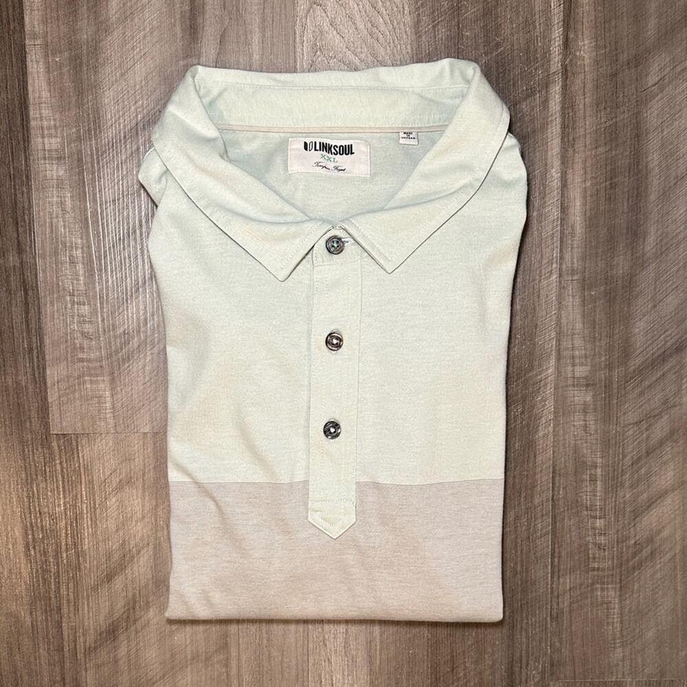 Linksoul Tempus Fugit Color Block Luxury Cotton Golf Polo - 2XL